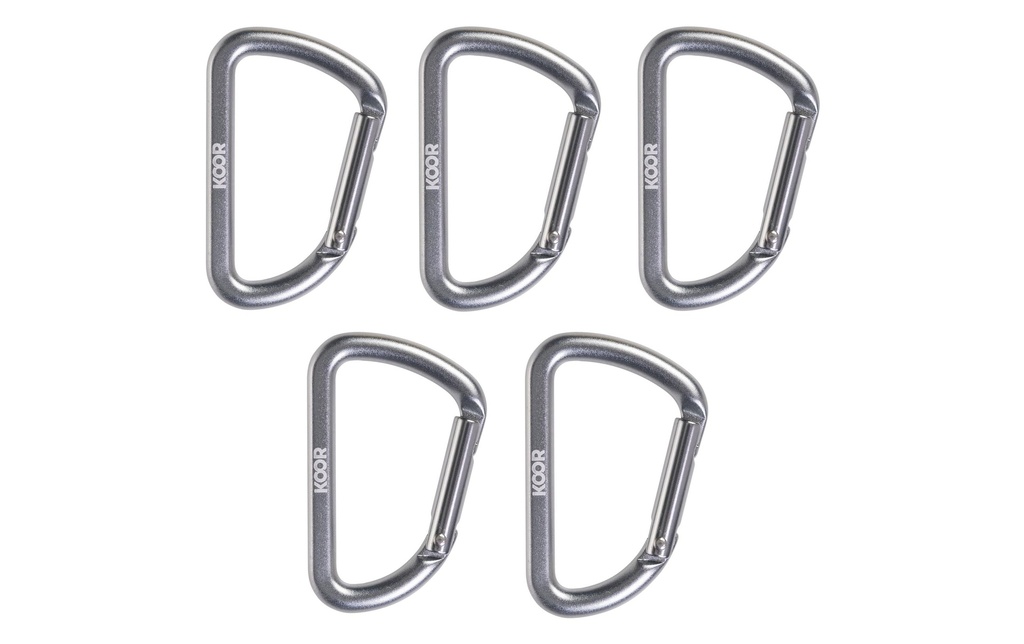 KOOR Mousqueton Scatto, argent, 5 pièces