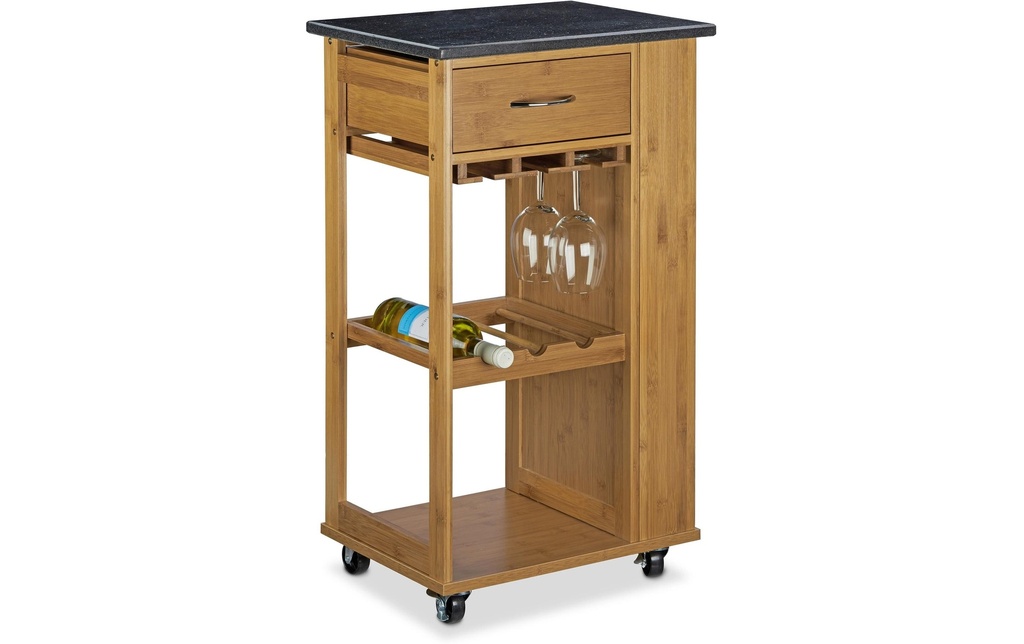 relaxdays Chariot de cuisine Alfred 81.5 x 47.5 x 37.5 cm
