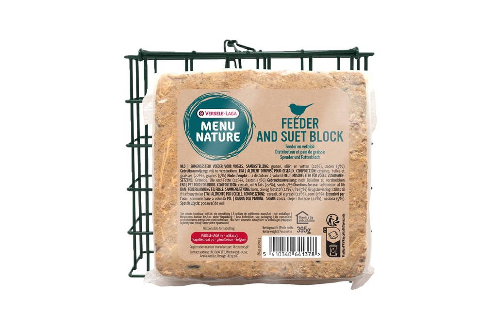 Versele Laga Nourriture pour oiseaux Distributeur MN & bloc d'alimentation 395 g