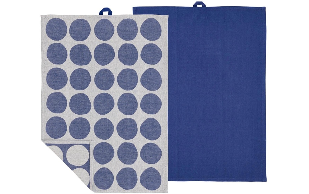 Södahl Ensemble de torchons pour la vaisselle Bubbles, 50 x 70 cm, Royal Blue, 2 pièces