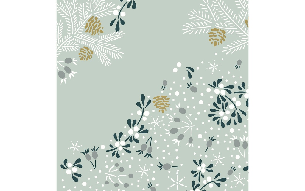 Paper + Design Serviettes en papier Frosty floral 24 cm x 24 cm, 20 Pièce/s