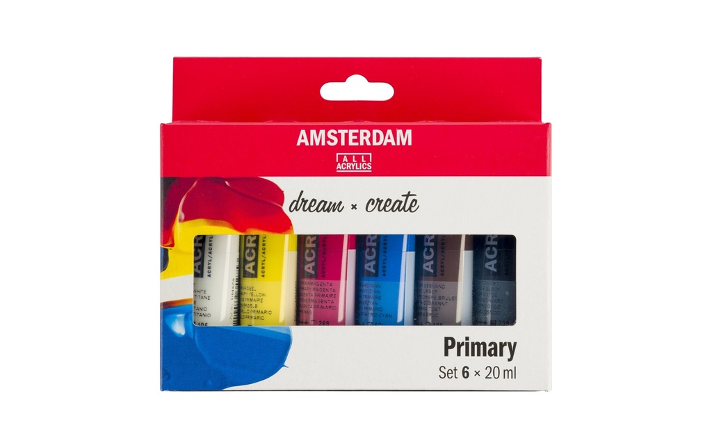AMSTERDAM Set acrylic 6x 20ml Primary (6 pces)