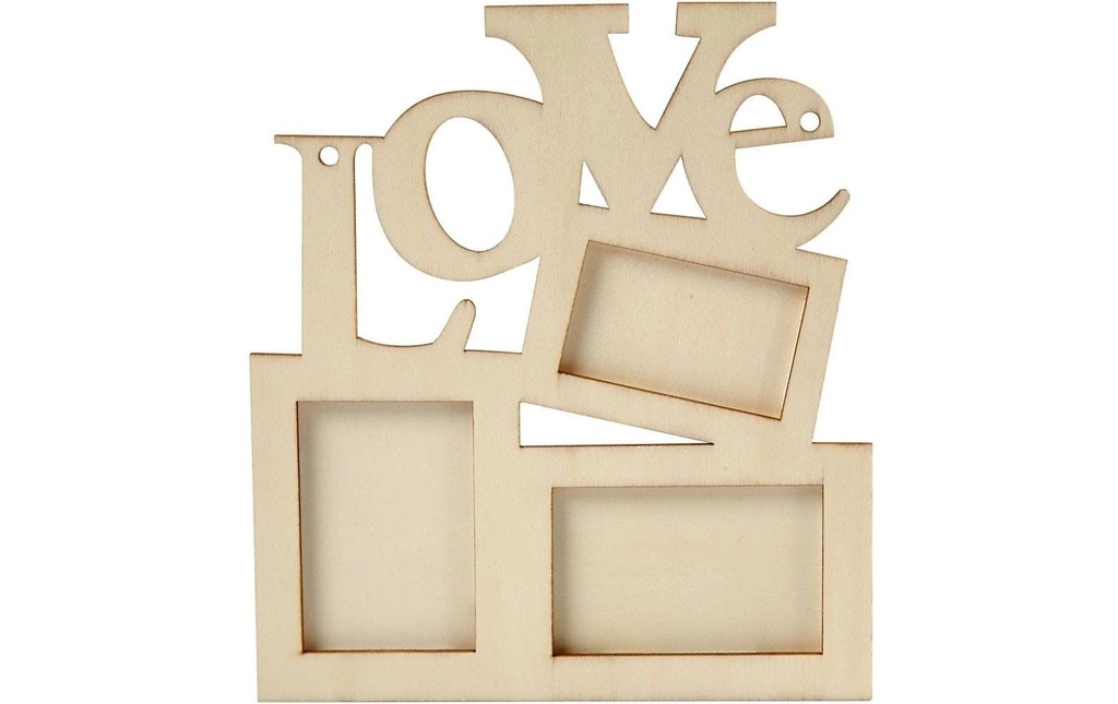 Creativ Company Cadre en bois Love 19,7 x 16 cm, 1 Pièce/s