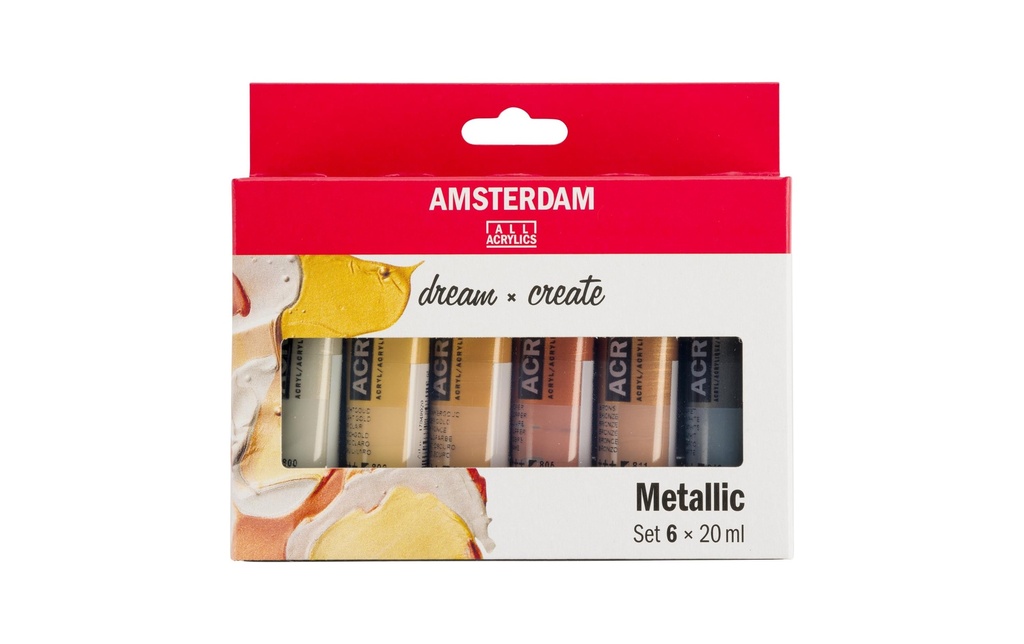 AMSTERDAM Set acrylic 6x20ml métalic (6 pces)