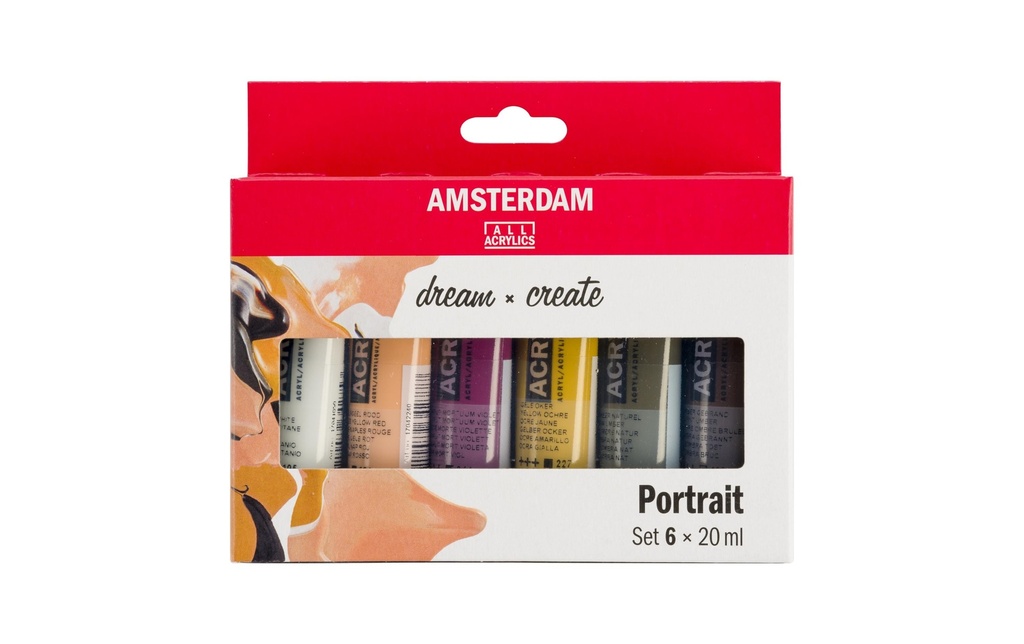AMSTERDAM Set acrylic 6x20ml Portrait (6 pces)