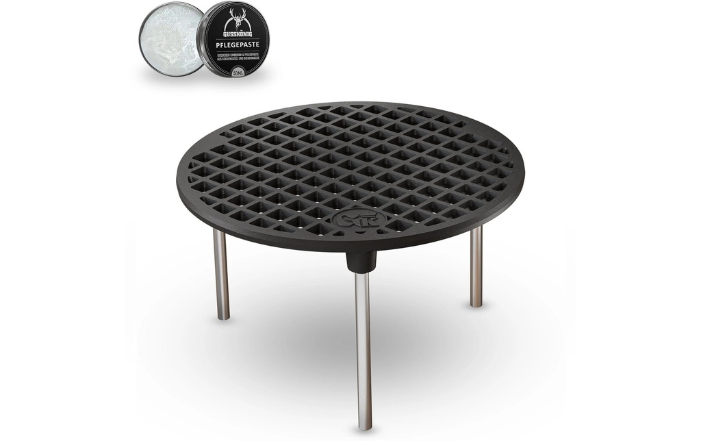 Gusskoenig Grille de cuisson 20 cm avec pieds