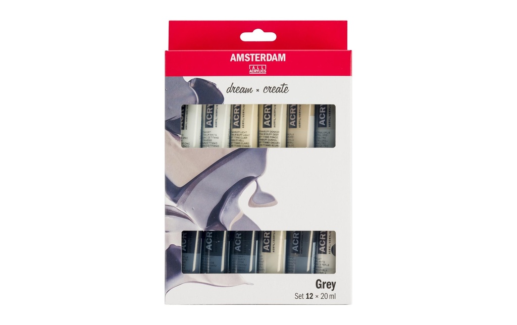 AMSTERDAM Set acrylic 12x20ml Greys (12 pces)
