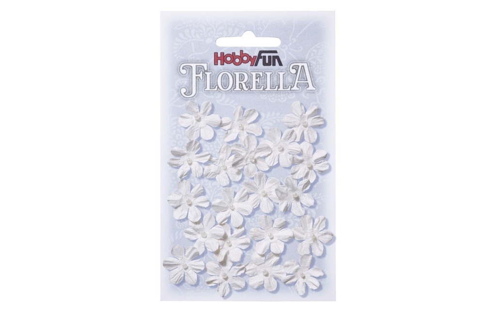 HobbyFun Décoration à éparpiller Florella 20 pièces, blanc