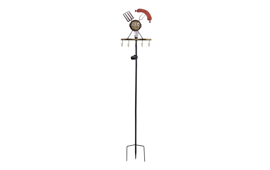 Näve Éclairage de jardin Piquet de terre solaire LED BBQ, Grille