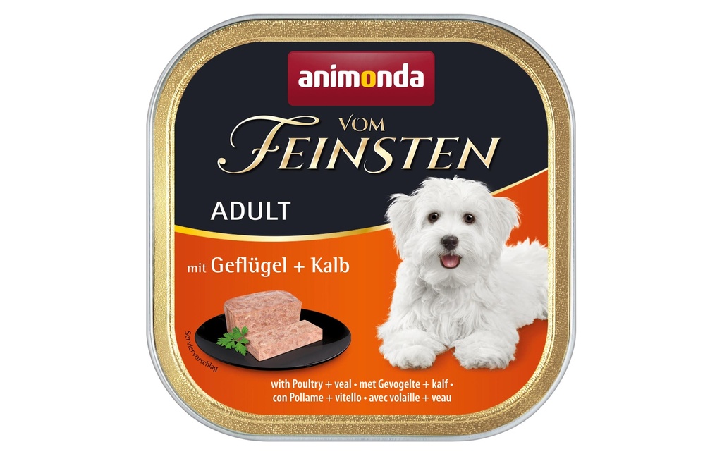 animonda Alimentation humide de la meilleure volaille et du meilleur veau, 150 g