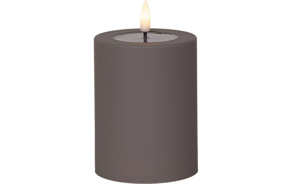 Star Trading Bougie LED Pillar Flamme douce Intérieur, 12.50 cm, marron