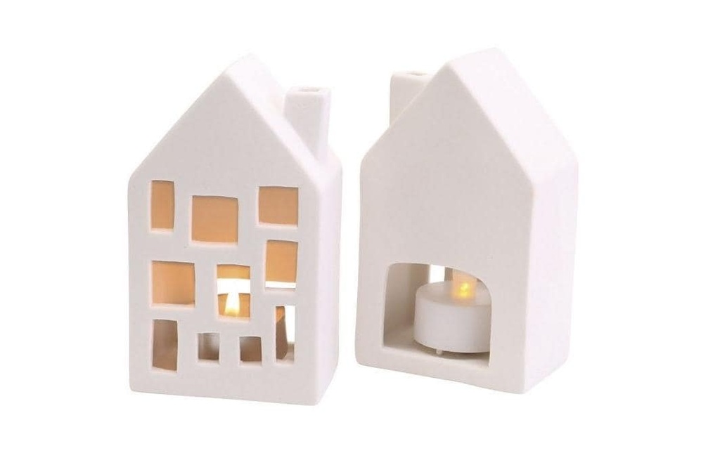 Creativ Company Photophore pour bougies chauffe-plat Maison 12 Pièce/s
