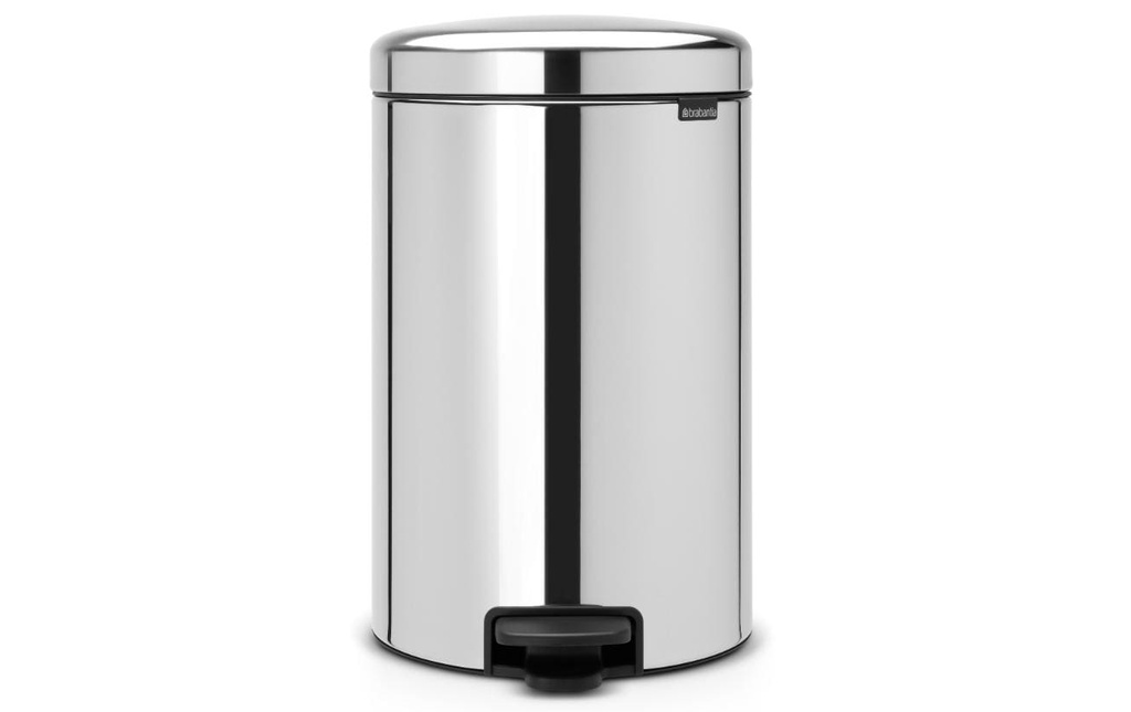 Brabantia Poubelle à pédale NewIcon 20 l, Brilliant Steel