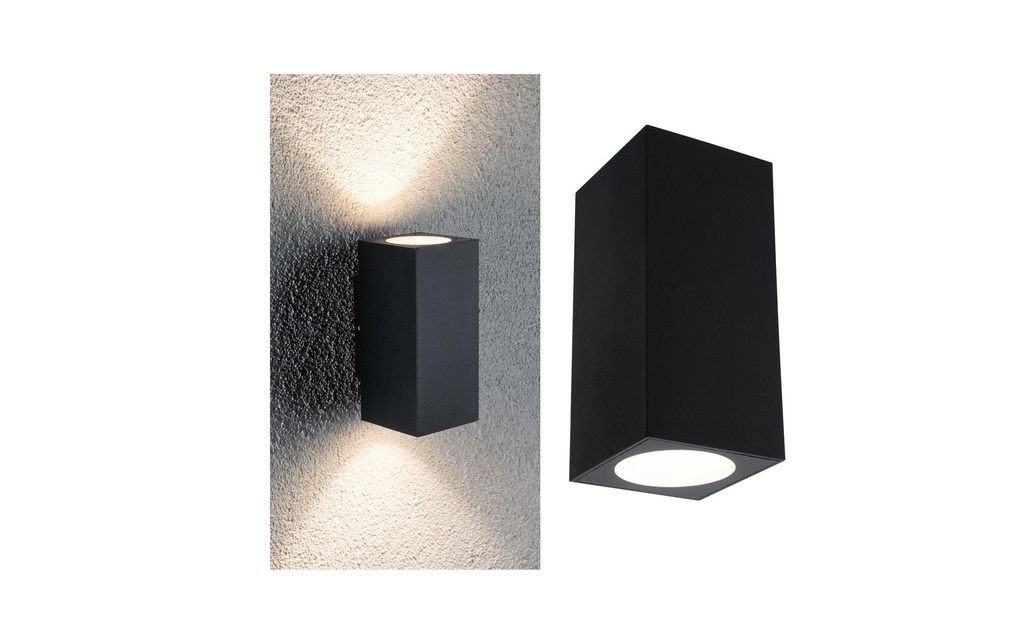Paulmann Lampe murale Flame 2 x 3 W, 3000 K, anthracite