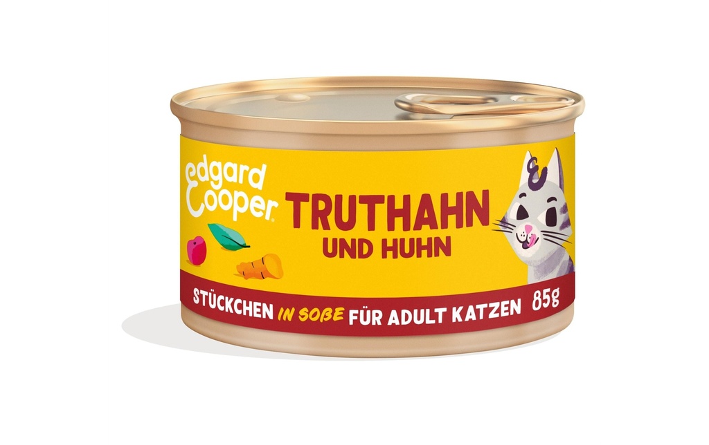 Edgard & Cooper Alimentation humide Adult Dinde & Poulet, 18 x 85g