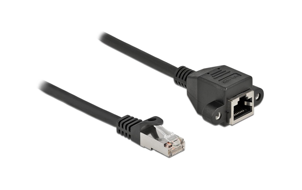 Delock Câble patch Câble d'extension Cat 6A, S/FTP, 5 m, Noir