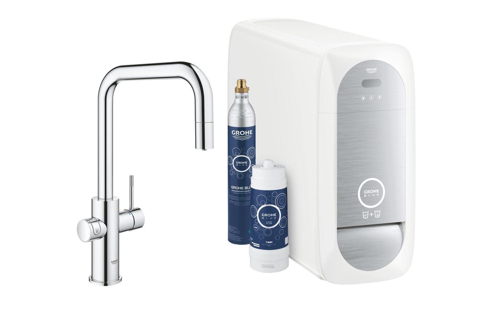 GROHE Robinetterie de cuisine Blue Home Bec en U, 1/2, chromé