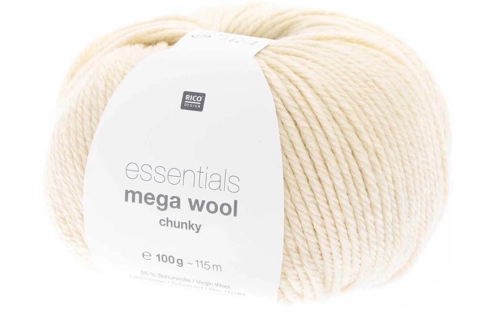 Rico Design Laine Essentials Mega Wool chunky 100 g, Ivoire