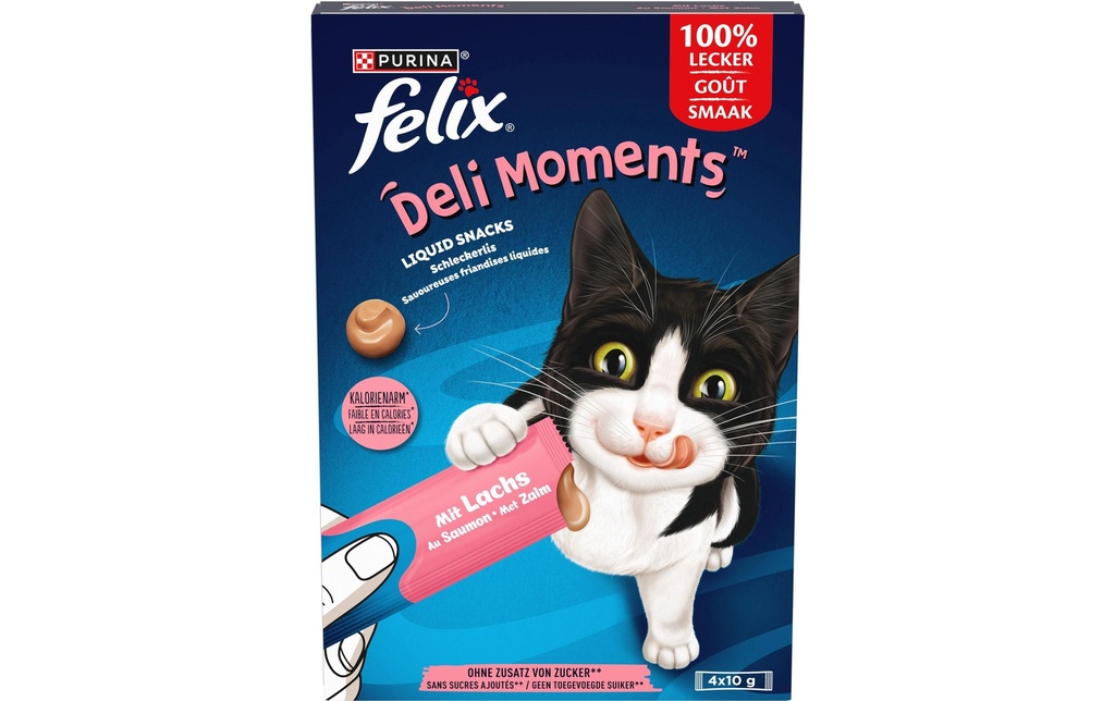 Felix Collation pour chat Deli Moments Saumon 4 x 10g