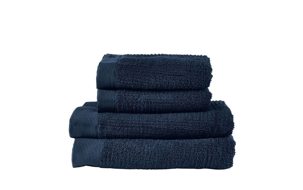 Zone Denmark Set de linge éponge Classic Dark Blue 50 x 100 cm, 70 x 140 cm