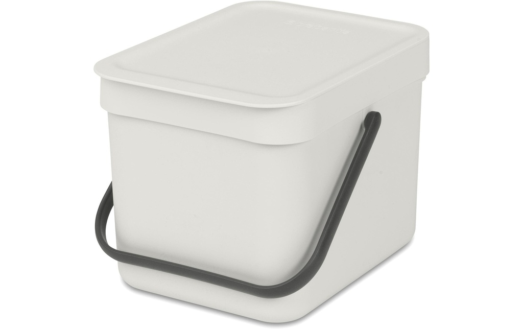 Brabantia Seau à compost Sort & Go 6 l, Gris clair