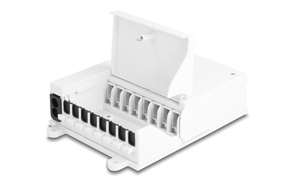 Delock Boitier de distribution de fibre optique 8 ports, blanc