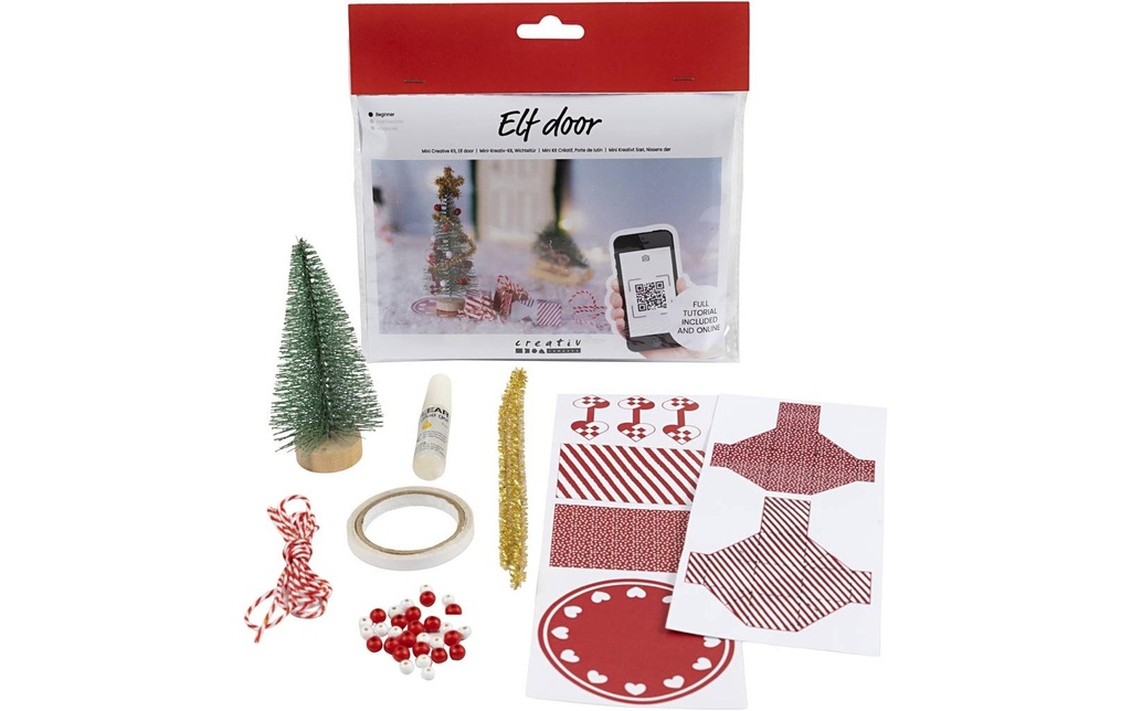 Creativ Company Mini ustensiles Porte des lutins Arbre de Noël et cadeaux