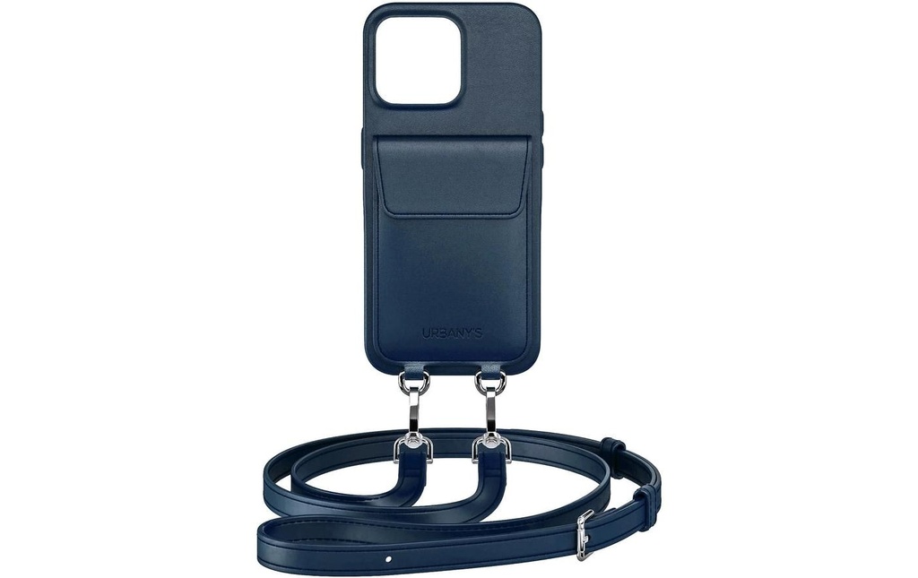 Urbany's Necklace Case Chaîne de téléphone portable+. iPhone 16 Pro Mer profonde