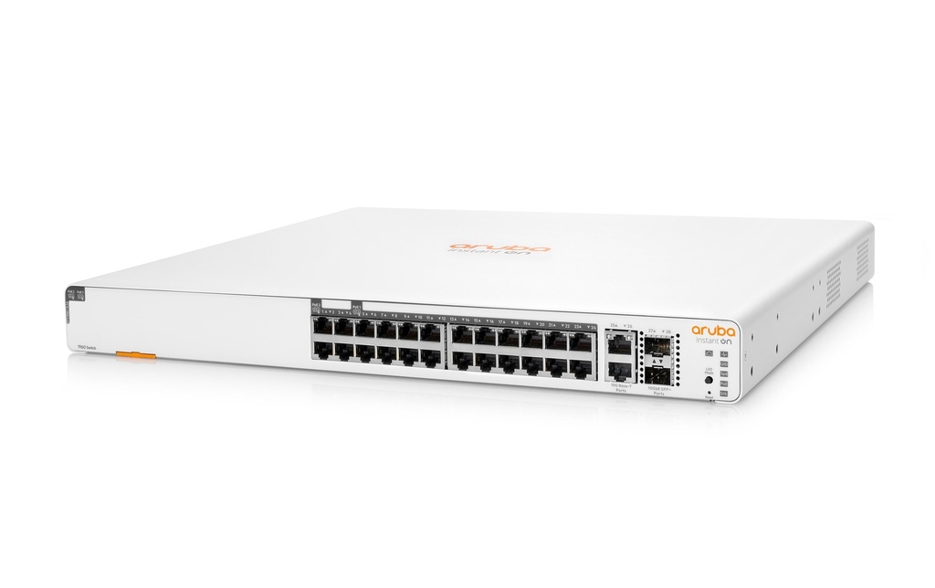 HPE Aruba Networking PoE+ Switch Aruba Instant On 1960 24G 2XGT 370W 28 Port