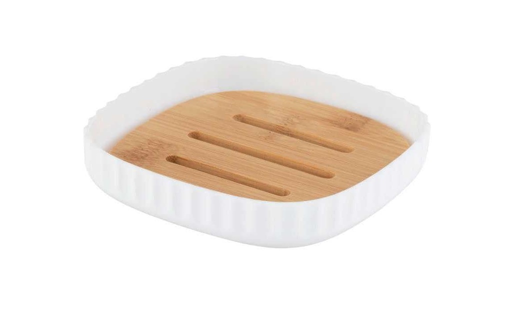 Wenko Porte-savon Rotello Nature/Blanc