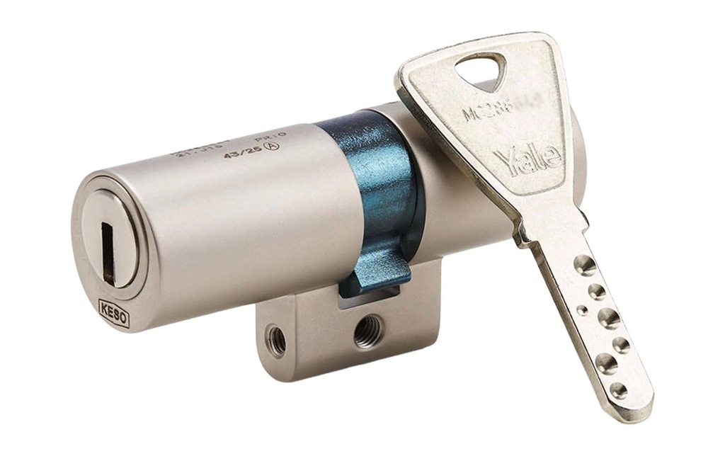 Yale Cylindre double CH, fonction prio, 27.5/37.5 Profil rond de 22 mm