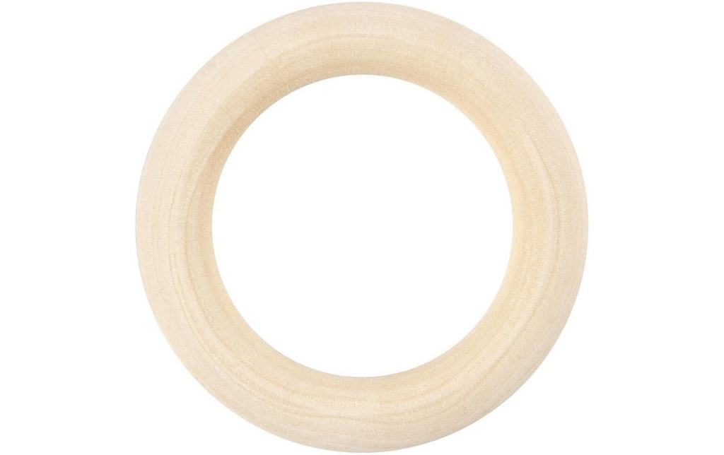 Creativ Company Petites pièces en bois Ø 5.5 cm Anneau en bois, 6 pièces