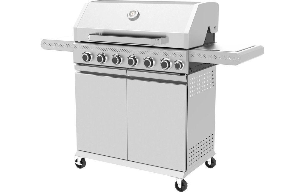 OHMEX Barbecue au gaz OHM-BBQ-6125SB 6B+1SB 72 x 42 cm 20.5 kW