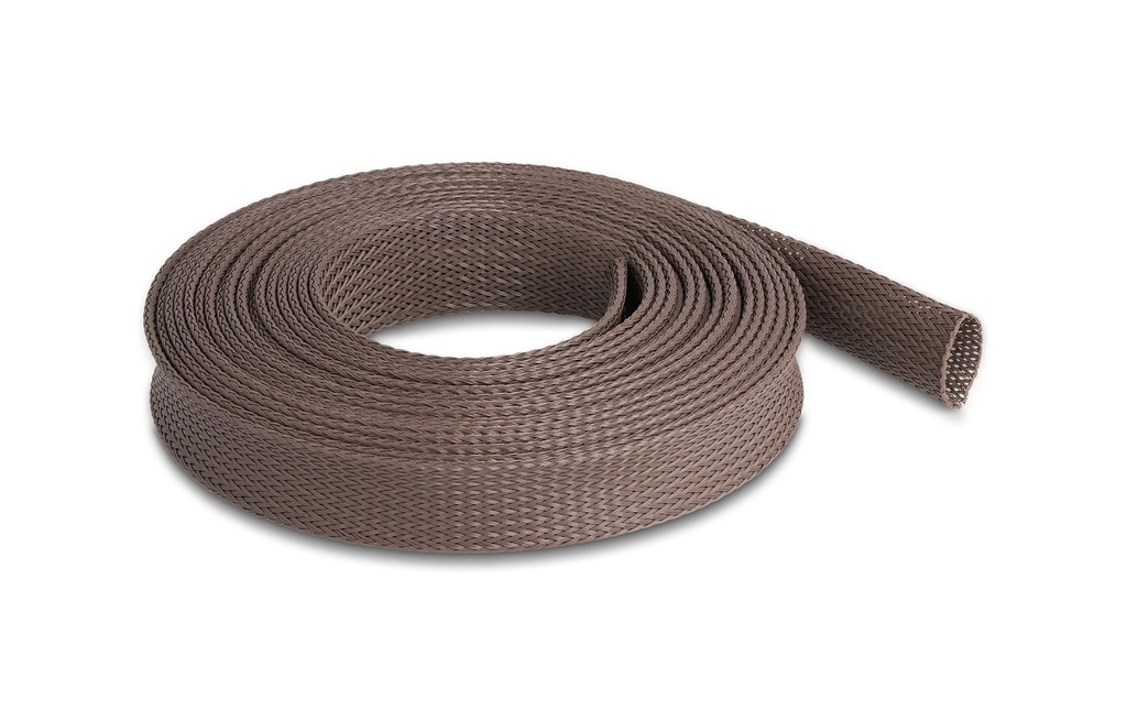 Delock Manchon tressé résistant au rongeurs, 5 m x 25 mm Brun