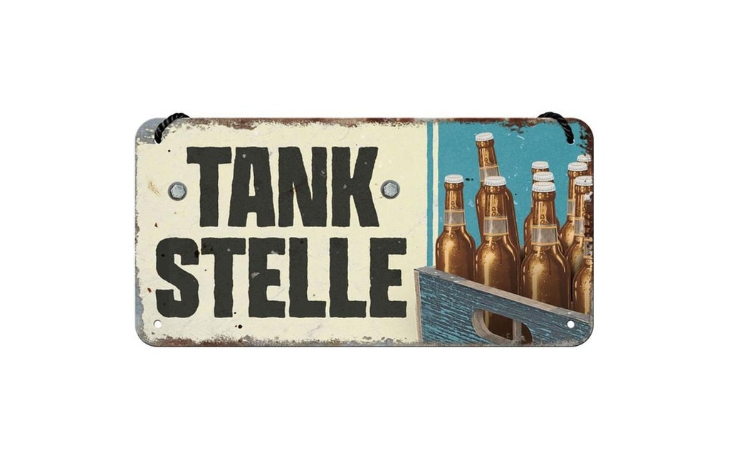 Nostalgic Art Plaque Station-service Bière 15 x 20 cm, métal