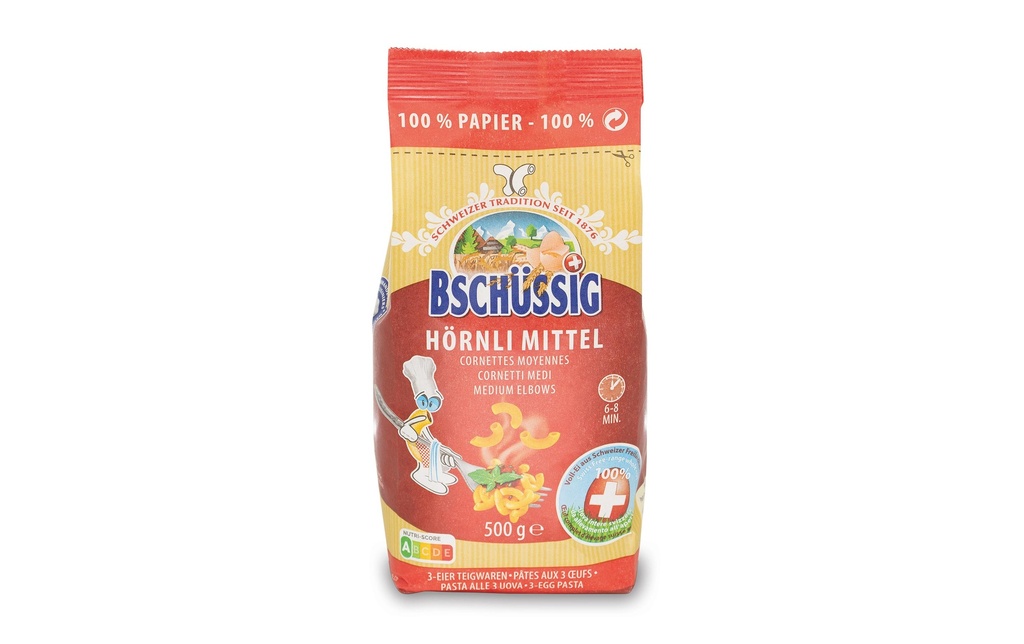 Bschüssig Pâtes alimentaires Hörnli moyen 500 g