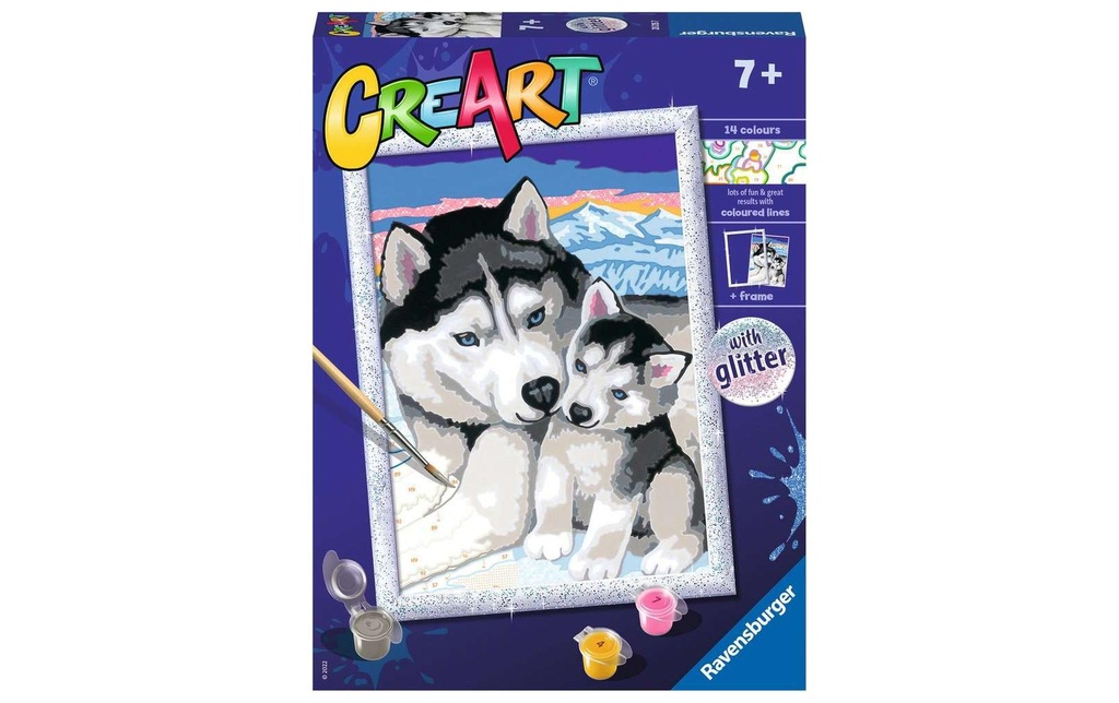 Ravensburger Peinture avec chiffres CreArt: Cute Huskies