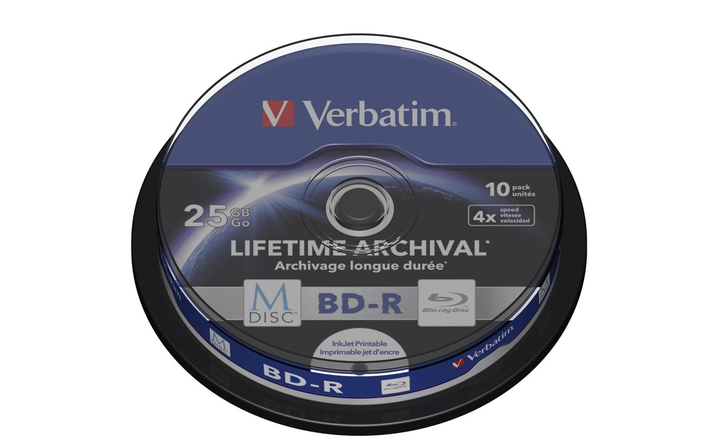 Verbatim BD-R M-Disc 25 GB, tour (10 Pièce/s)