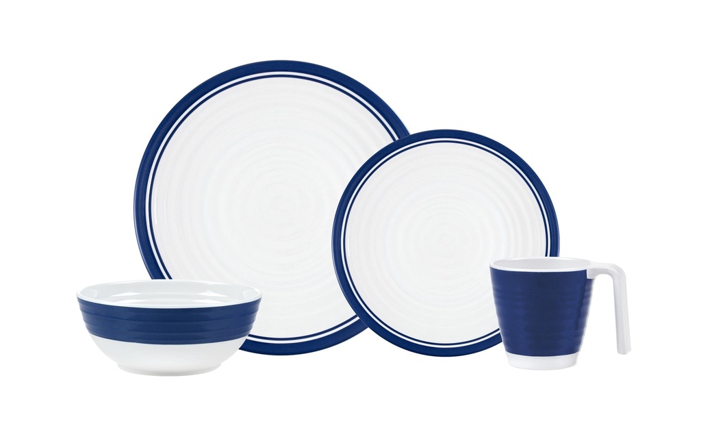 KOOR Ensemble de vaisselle de plein air Manga bleu