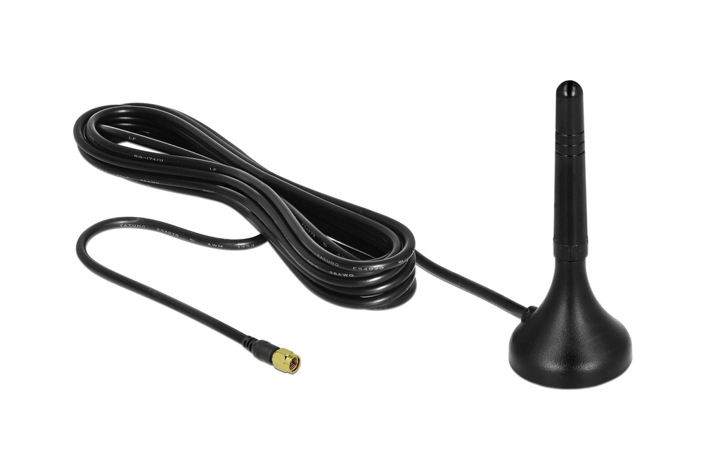 Delock Antenne LTE SMA, 0.7-2.6GHz, 72mm, 2dBi SMA 2 dBi Rayonnement omni directionnel