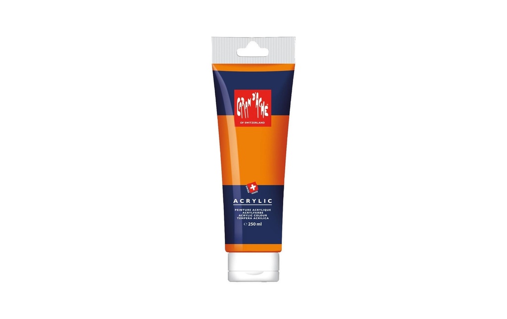 Caran d'Ache Peinture acrylique 250 ml, orange rouge