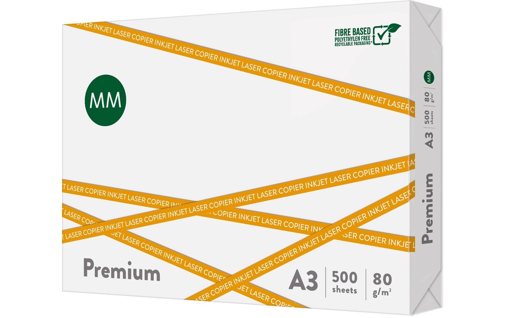 360 Papier pour photocopie Premium A3, Extra-blanc, 80 g/m², 500 Feuille