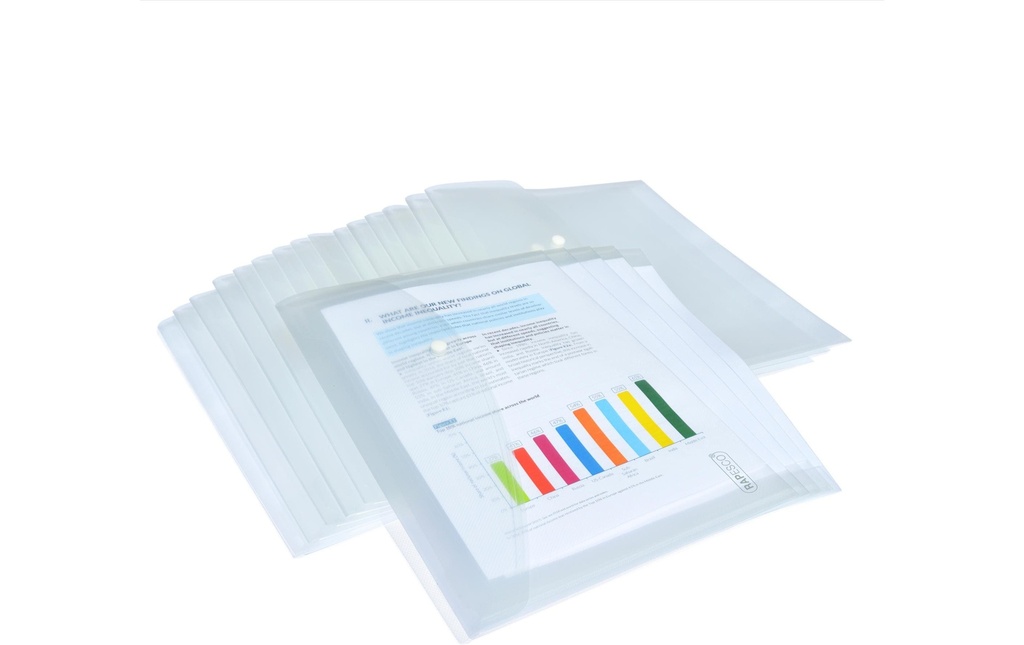 Rapesco Dossier de documents A4+, Transparent, 50 pièces