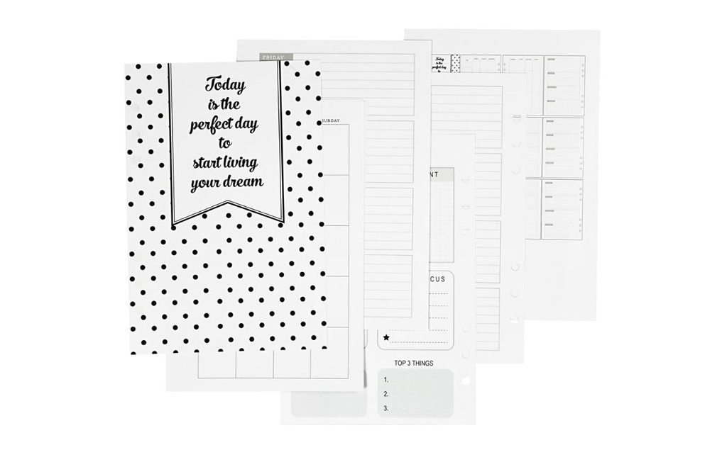 Creativ Company Feuilles de papier Plan 5 semaines, 142 x 210 mm, 7 pages