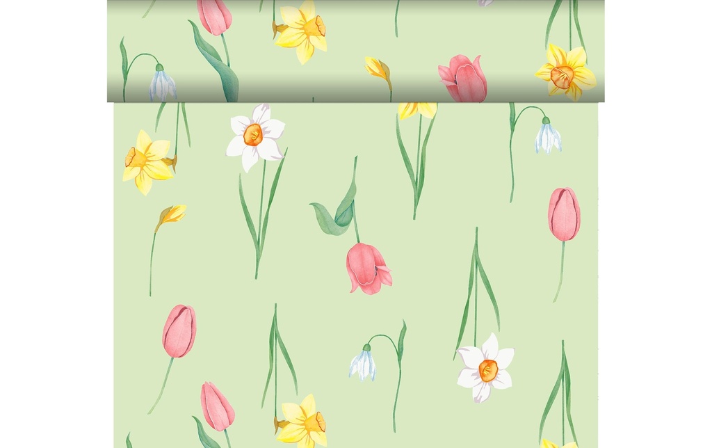 Duni Nappe Spring Melody 40 cm x 24 cm, Vert