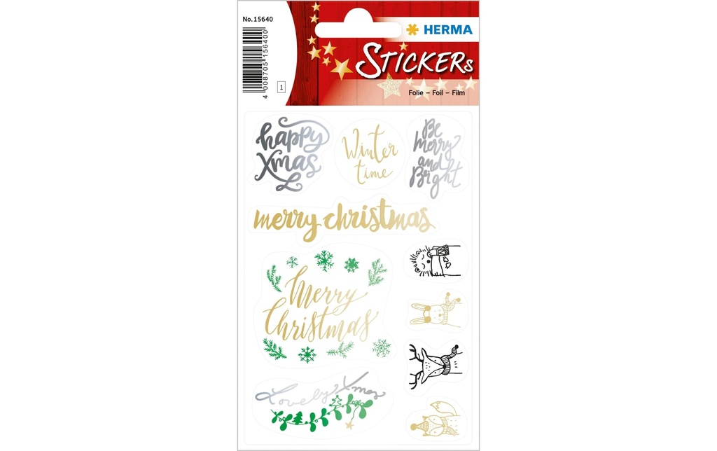 Herma Stickers Autocollants de Noël Lovely Xmas 1 feuille / 10 autocollants