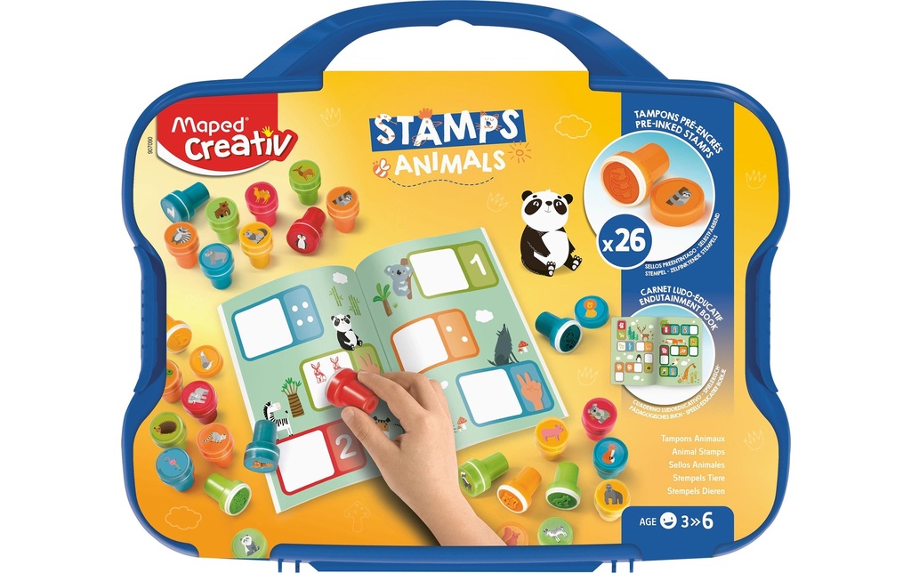 maped Kits de tampons à motifs Creativ Textur Art Animaux, Multicolore