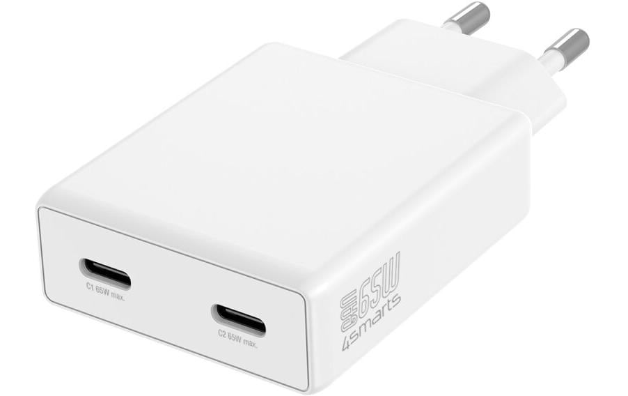 4smarts Chargeur mural USB PDPlug Slim Dual Blanc