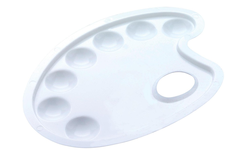 TALENS ART CREATION Palette-coul.oval blanc