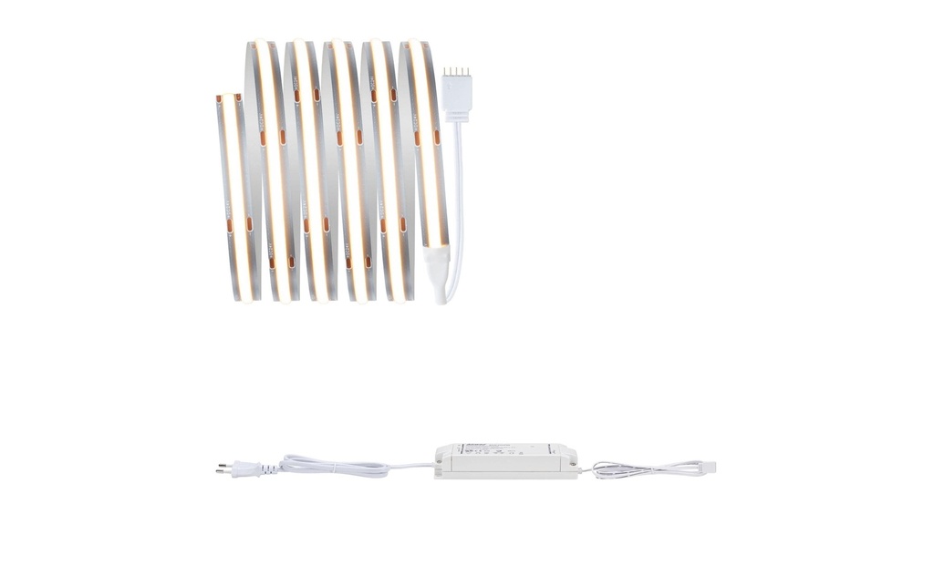 Paulmann Ruban à LED MaxLED 1000 Set de base COB, 2700 K, 1.5 m, argenté